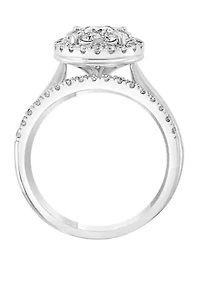 2 Piece 1.02 ct. t.w. Diamond Bridal Ring Set in 14K White Gold 