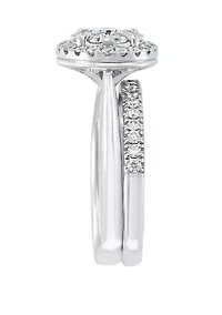 2 Piece 1.02 ct. t.w. Diamond Bridal Ring Set in 14K White Gold 