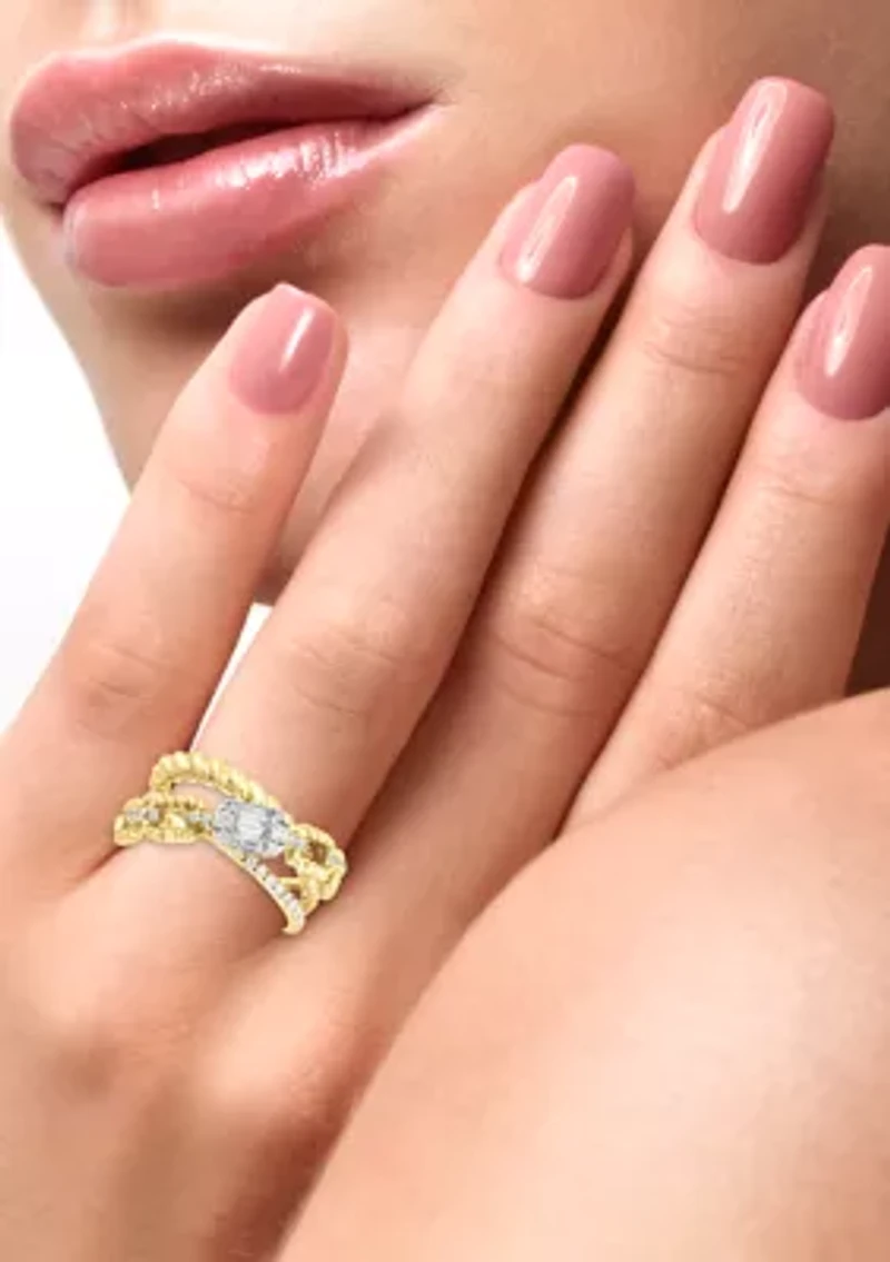 1/2 ct. t.w. Diamond Ring in 14K Yellow Gold 