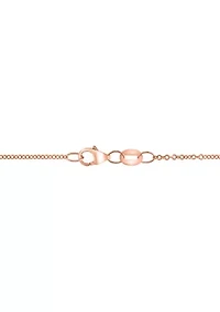  Diamond and Rhodolite Pendant Necklace in 14K Rose Gold 