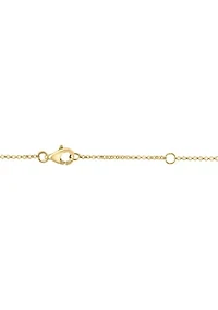  1/6 ct. t.w. Diamond Initial Necklace in Gold Plated Sterling Silver 