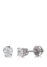 1/2 ct. t.w. Classic Diamond Stud Earrings in 14K White Gold
