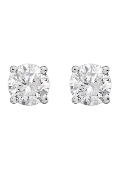 14K White Gold 3/8 ct. t.w. Diamond Stud Earrings 