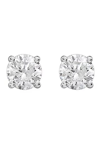 14K White Gold 3/8 ct. t.w. Diamond Stud Earrings 