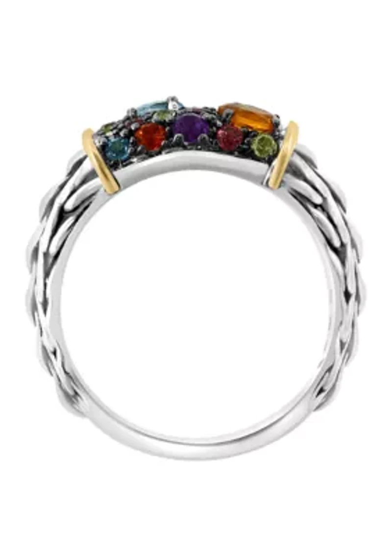 Sterling Silver/14K Yellow Gold Multi Ring 