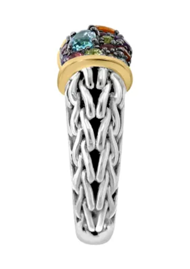 Sterling Silver/14K Yellow Gold Multi Ring 