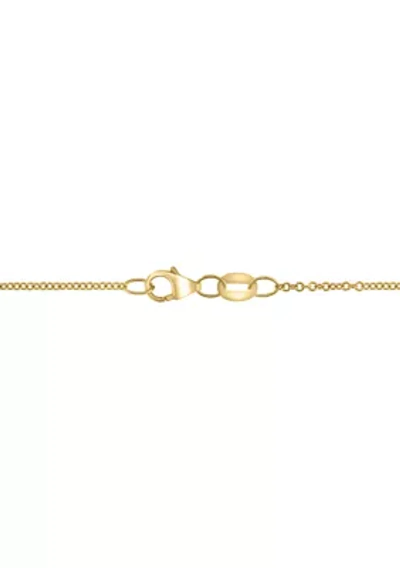 6.15 ct. t.w. Garnet, 1/10 ct. t.w. Diamond Pendant Necklace in 14K Yellow Gold