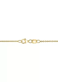 6.15 ct. t.w. Garnet, 1/10 ct. t.w. Diamond Pendant Necklace in 14K Yellow Gold