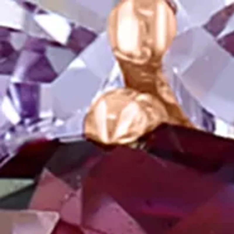 1/3 ct. t.w. Pink Amethyst, Diamond, 3.8 ct. t.w. Rhodolite Ring in 14K Rose Gold
