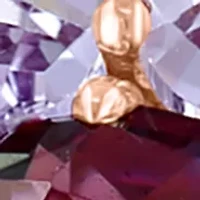 1/3 ct. t.w. Pink Amethyst, Diamond, 3.8 ct. t.w. Rhodolite Ring in 14K Rose Gold