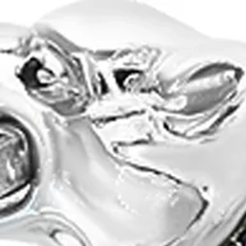 Sterling Silver Leather Double Headed Panther Bracelet