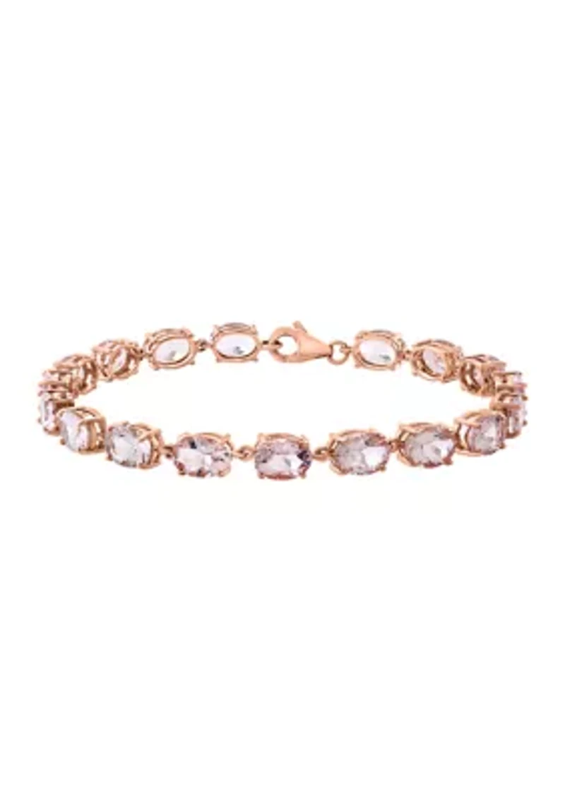Morganite Strand Bracelet in 14K Rose Gold