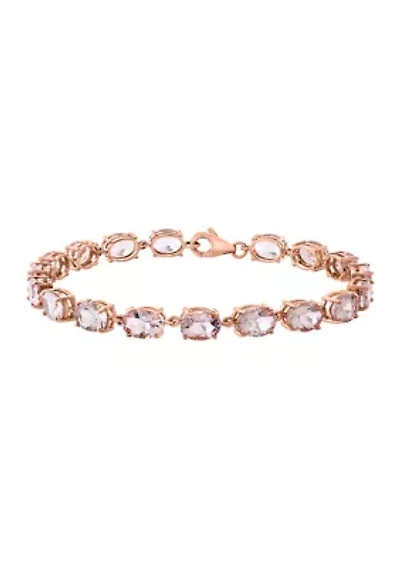 Morganite Strand Bracelet in 14K Rose Gold