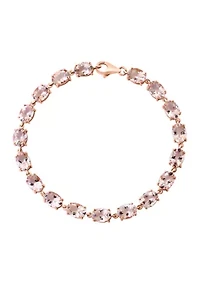 Morganite Strand Bracelet in 14K Rose Gold