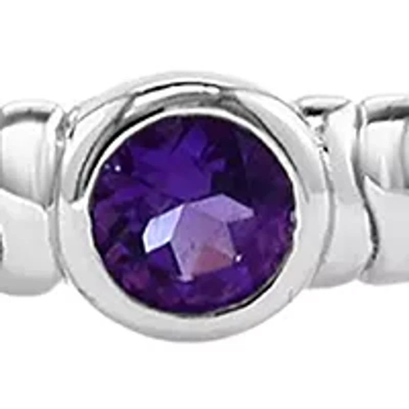 1.1 ct. t.w. Amethyst Bangle Bracelet in Sterling Silver