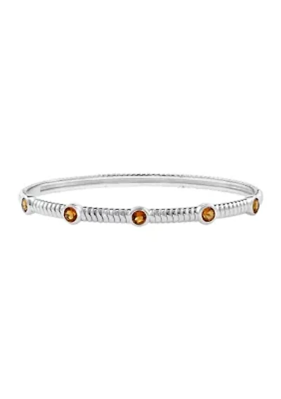 1.2 ct. t.w. Citrine Bangle Bracelet in Sterling Silver