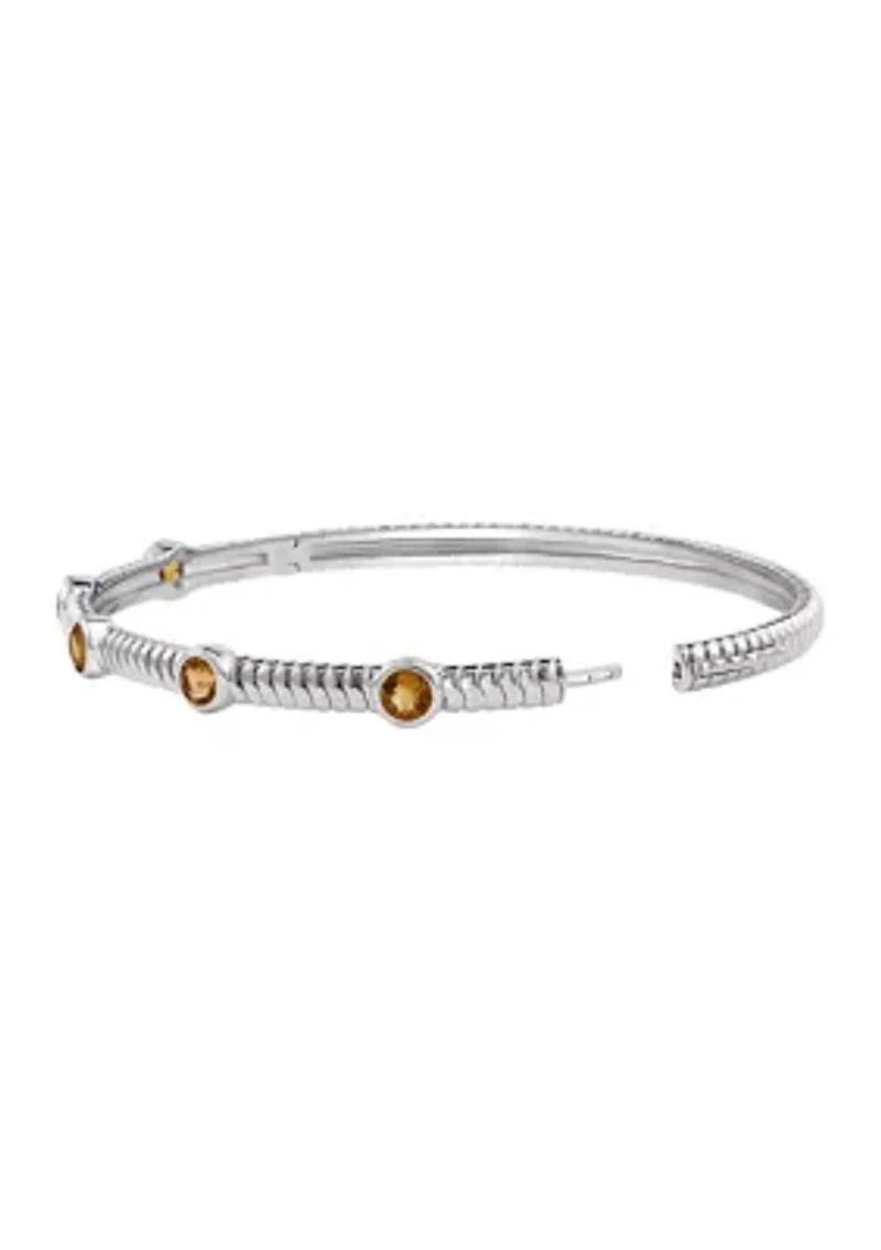 1.2 ct. t.w. Citrine Bangle Bracelet in Sterling Silver