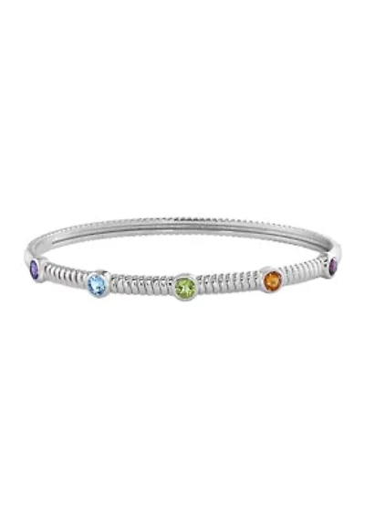 Multi Bangle Bracelet in Sterling Silver