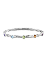 Multi Bangle Bracelet in Sterling Silver