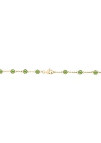 Jade Tincup Strand Necklace in 14K Yellow Gold