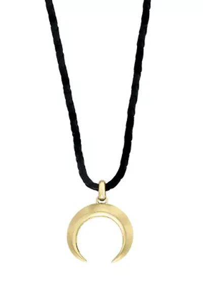 Horn Necklace in Gold over Silver