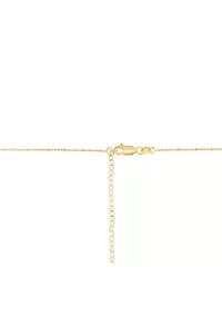 Amethyst, Blue Topaz, Citrine, Garnet Freshwater Pearl and Peridot Necklace in 14K Yellow Gold