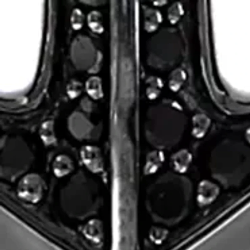 Black Sapphire Pendant Necklace in Sterling Silver