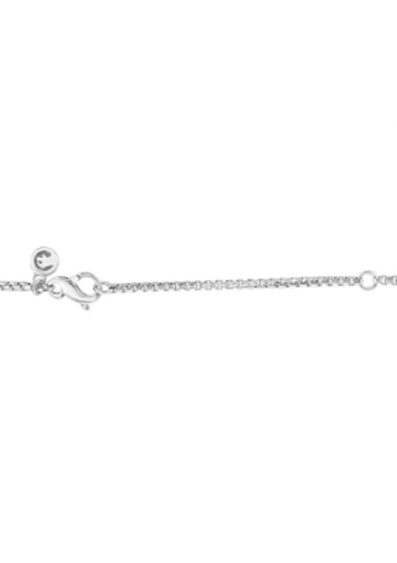 Black Sapphire Pendant Necklace in Sterling Silver