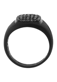 1.5 ct. t.w. Black Sapphire Ring in Sterling Silver