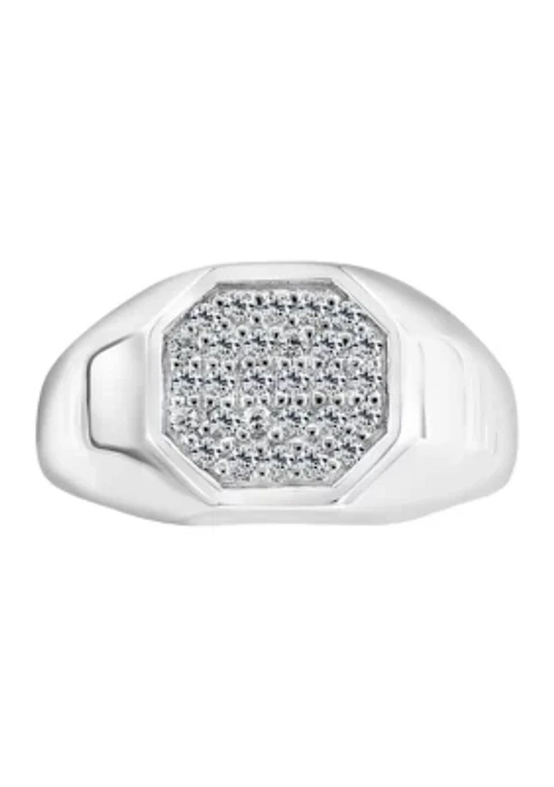 1/2 ct. t.w. White Sapphire Ring in Sterling Silver