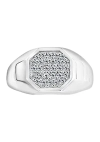 1/2 ct. t.w. White Sapphire Ring in Sterling Silver