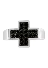 925 Sterling Silver Black Spinel Ring