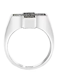 925 Sterling Silver Black Spinel Ring