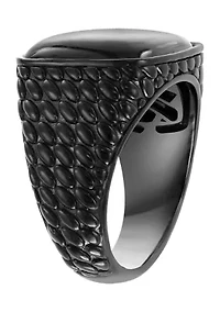 925 Sterling Silver Onyx Men's Ring