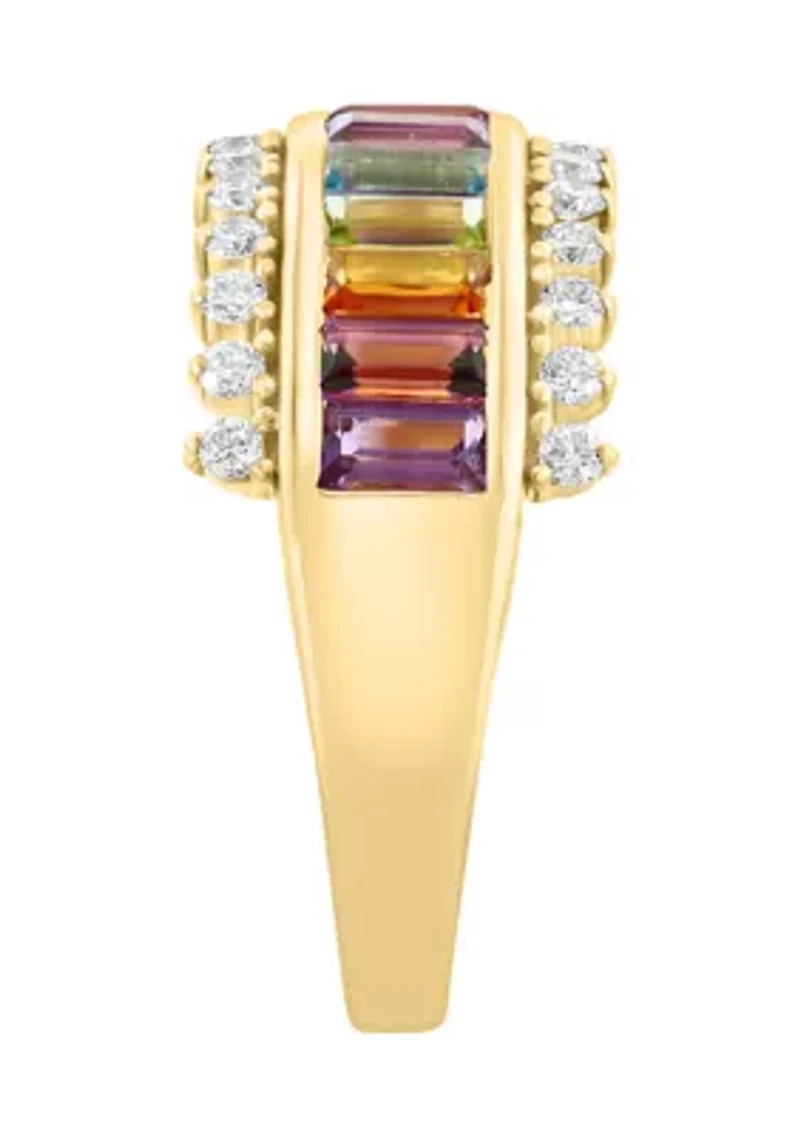14K Yellow Gold Diamond Multi Ring 