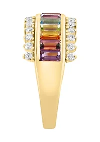 14K Yellow Gold Diamond Multi Ring 