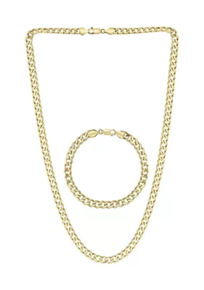 2 Piece Men's Necklace/Bracelet Set