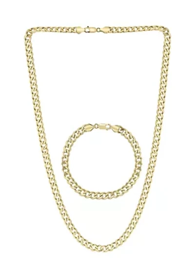 2 Piece Men's Necklace/Bracelet Set