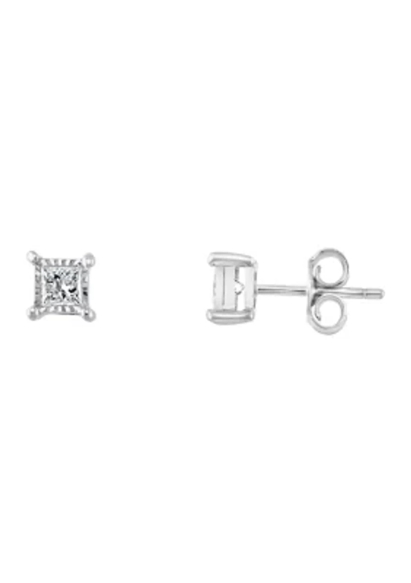 1/3 ct. t.w. Diamond Earrings in Sterling Silver