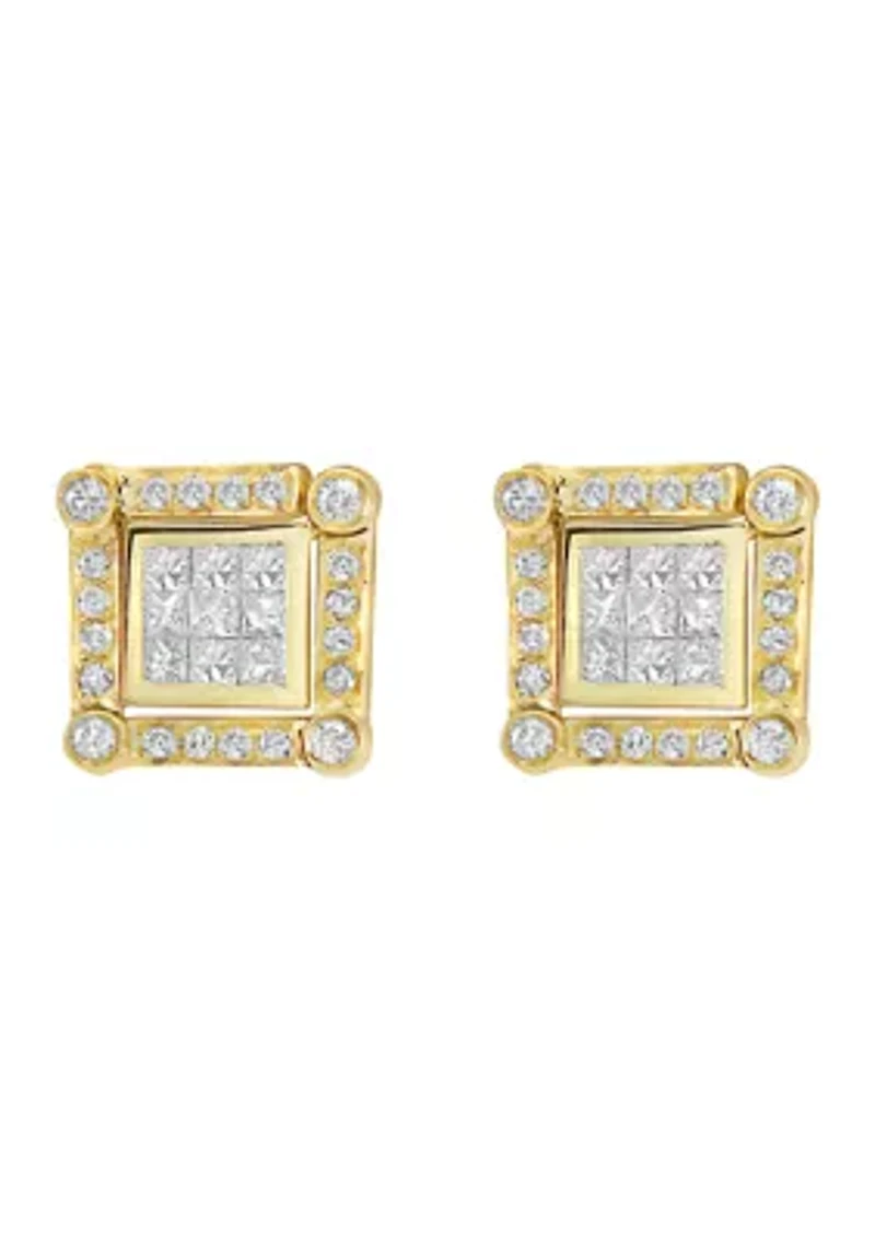 1 ct. t.w. Diamond Diversa Earrings in 14K Yellow Gold