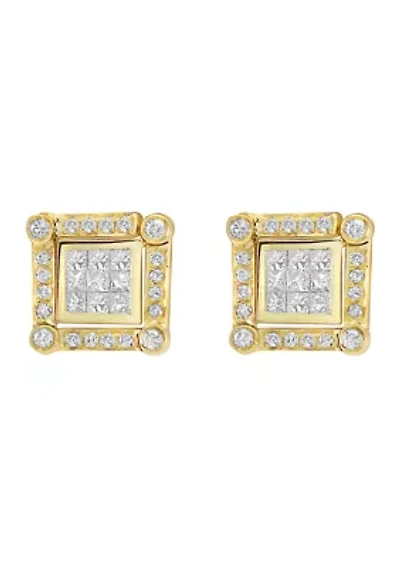 1 ct. t.w. Diamond Diversa Earrings in 14K Yellow Gold 