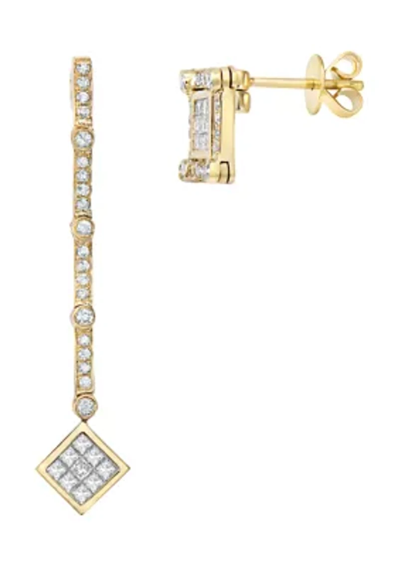 1 ct. t.w. Diamond Diversa Earrings in 14K Yellow Gold