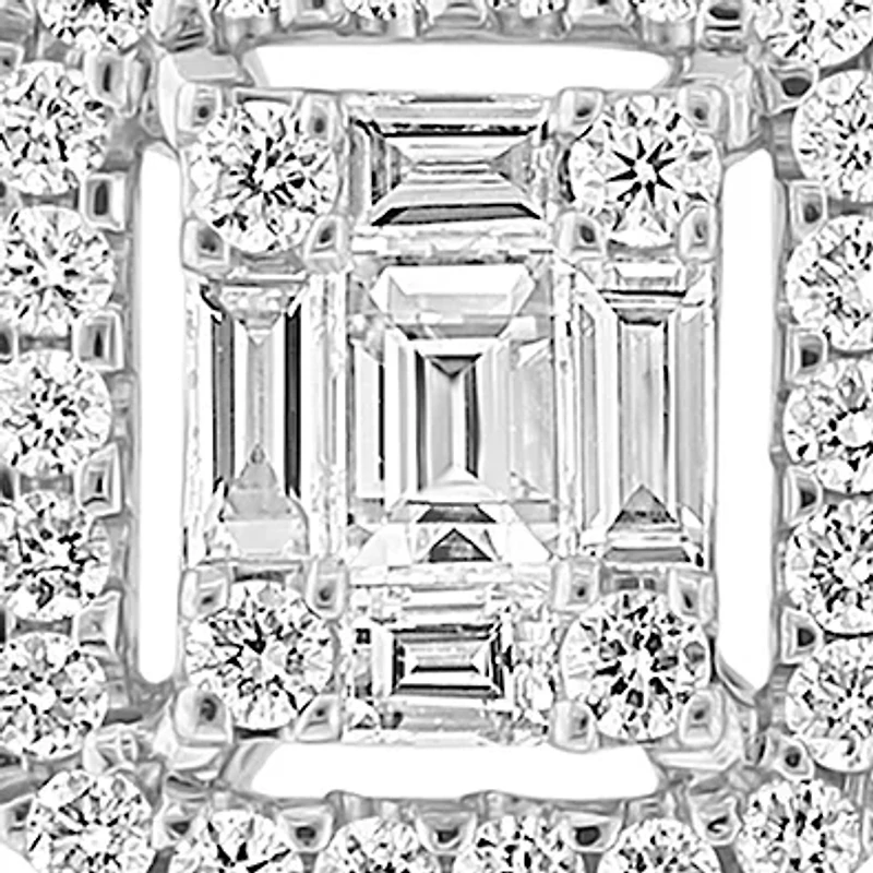   18k White Gold Diamond Earrings 
