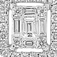  18k White Gold Diamond Earrings 