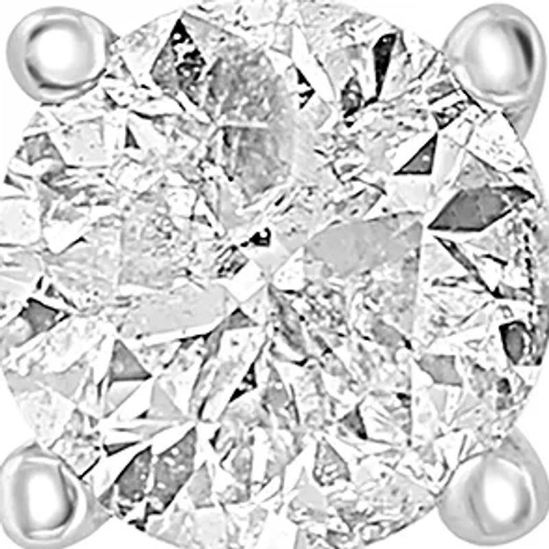 14K White Gold Diamond Earrings 