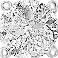 14K White Gold Diamond Earrings 