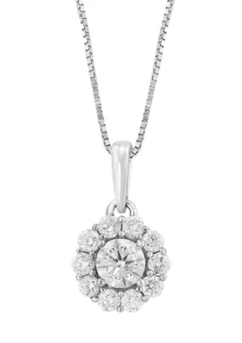 3/8 ct. t.w. Lab Created Diamond Pendant Necklace in 14K White Gold