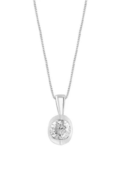 Diamond Pendant Necklace in 14K White Gold