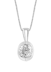 Diamond Pendant Necklace in 14K White Gold