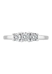 925 Silver 1/4 ct. t.w. Diamond Ring 